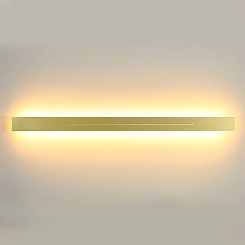 Wandlamp LED Strip Zwart IJzer Acryl Woonkamer Slaapkamer Lineair 60cm 80cm 100cm 120cm 3 Kleurmodi Minimalistisch Spiegel Accent | Sansoti