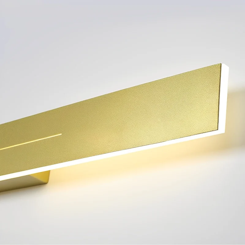 Wandlamp LED Strip Zwart IJzer Acryl Woonkamer Slaapkamer Lineair 60cm 80cm 100cm 120cm 3 Kleurmodi Minimalistisch Spiegel Accent | Sansoti