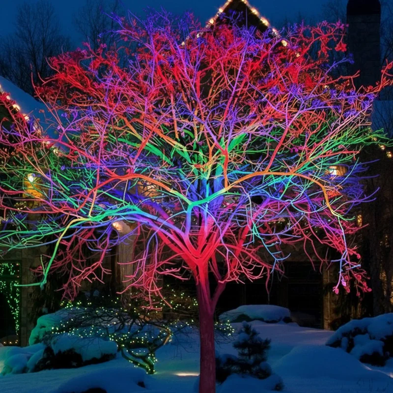 Buitenspot RGB LED 50W Zwart Tuin Gevel Boom Verlichting IP65 Kleurveranderend Schijnwerper Landscape Spotlight Afstandsbediening Buiten | Sansoti