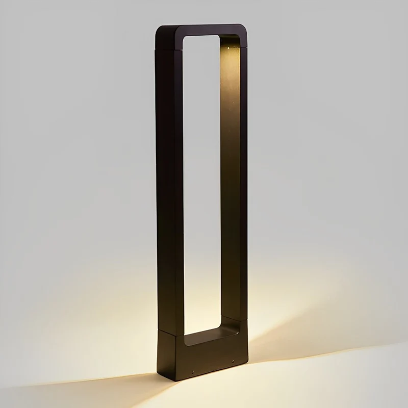 Sokkellamp LED 10W Zwart Aluminium Tuin Oprijlaan Pad IP65 Staande Buitenlamp Rechthoek Warmwit 3000K Gazonlamp Tuinverlichting | Sansoti