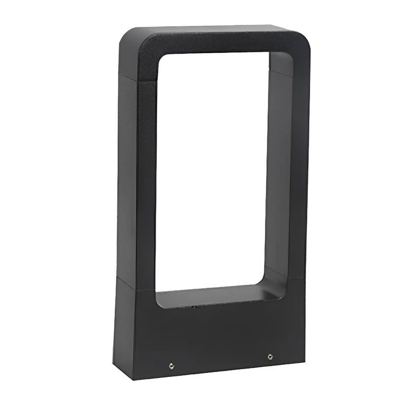 Sokkellamp LED 10W Zwart Aluminium Tuin Oprijlaan Pad IP65 Staande Buitenlamp Rechthoek Warmwit 3000K Gazonlamp Tuinverlichting | Sansoti