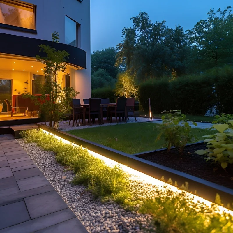 LED Strip Buiten Solar 5W Warmwit IP65 Tuin Trap Terras Inbouw Lichtstrip Flexibel 3000K Oprit Pad Sfeerverlichting Buiten | Sansoti