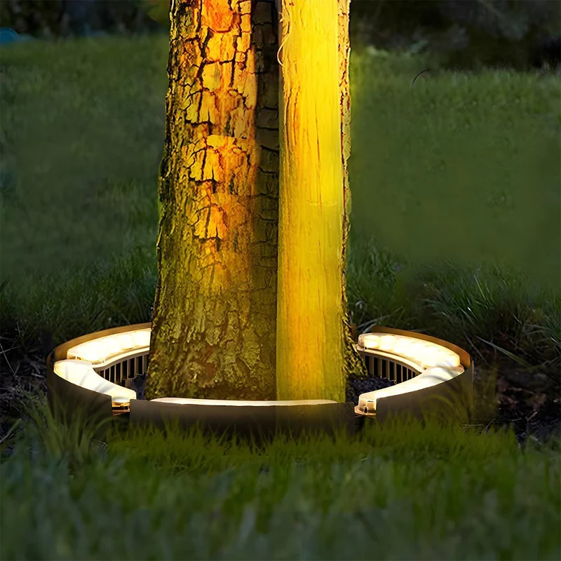 Tuinspot LED Boog Grondpen 12W Zwart Tuin Oprijlaan Boom Verlichting IP65 Landschapsverlichting Prikspot RGB Warmwit Buiten Spotlight | Sansoti