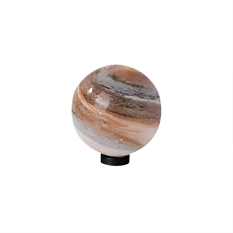 Buitenlamp Paalkop Bol Glas Marmerlook Warmwit Tuin Oprit Hek Villa Buitenverlichting Sokkel Lamp E27 IP54 Tuinlamp Sfeerverlichting | Sansoti