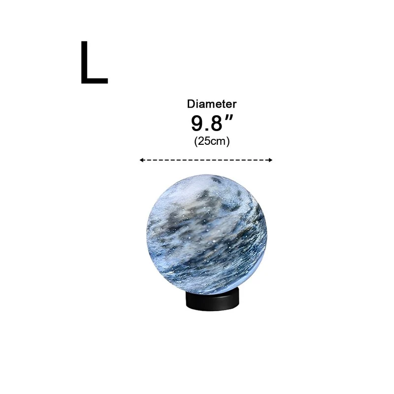 Buitenlamp Paalkop Bol Glas Marmerlook Warmwit Tuin Oprit Hek Villa Buitenverlichting Sokkel Lamp E27 IP54 Tuinlamp Sfeerverlichting | Sansoti