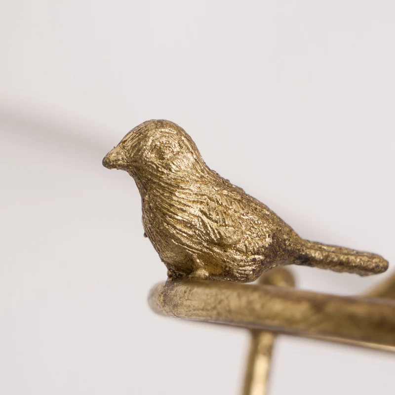 Barok Lantaarn Hanglamp met Vogel- en Bladdetails – Klassieke 3-Lichts Plafondlamp in Goud of Brons | Sansoti