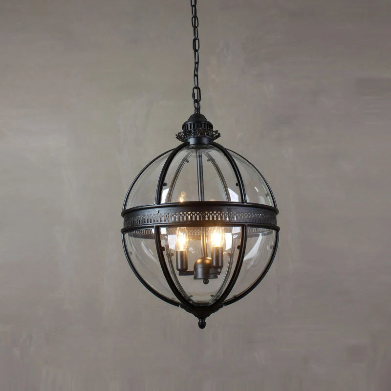 Barok Hanglamp met Glazen Kappen en Gouden Afwerking – Luxe Design Kroonluchter 3-Lichts | Sansoti