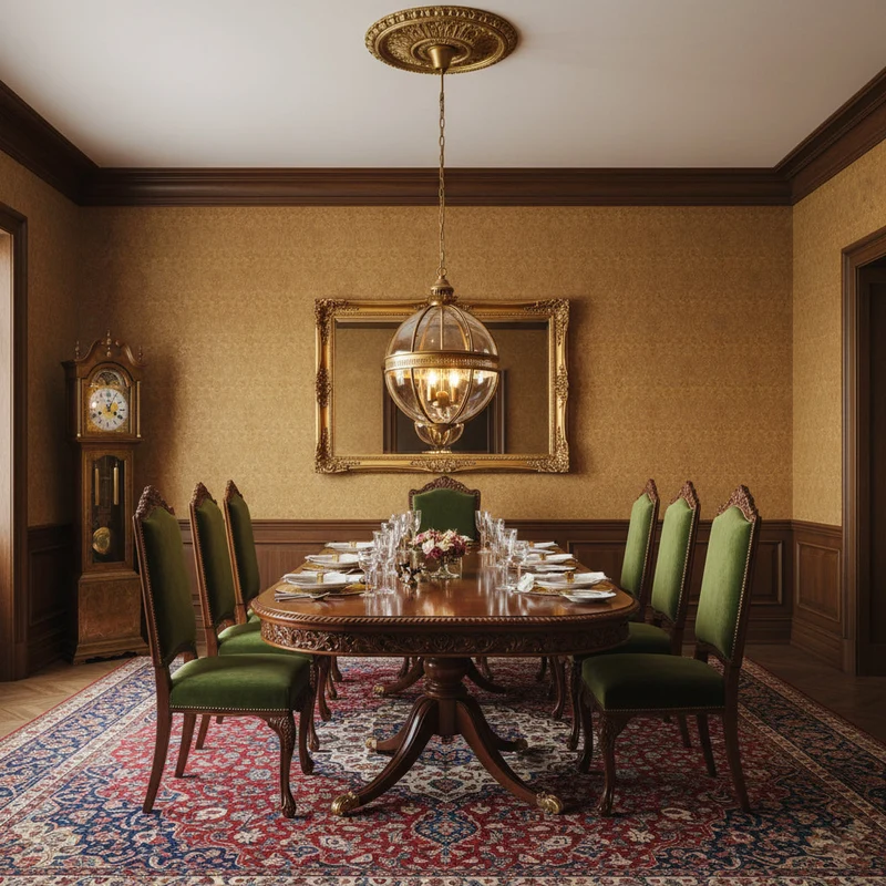 Barok Hanglamp met Glazen Kappen en Gouden Afwerking – Luxe Design Kroonluchter 3-Lichts | Sansoti