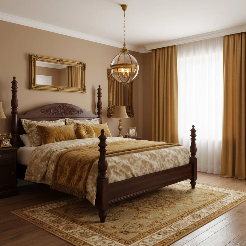 Barok Hanglamp met Glazen Kappen en Gouden Afwerking – Luxe Design Kroonluchter 3-Lichts | Sansoti