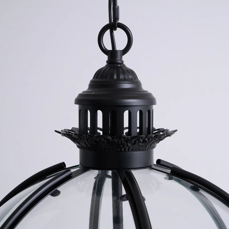 Barok Hanglamp met Glazen Kappen en Gouden Afwerking – Luxe Design Kroonluchter 3-Lichts | Sansoti