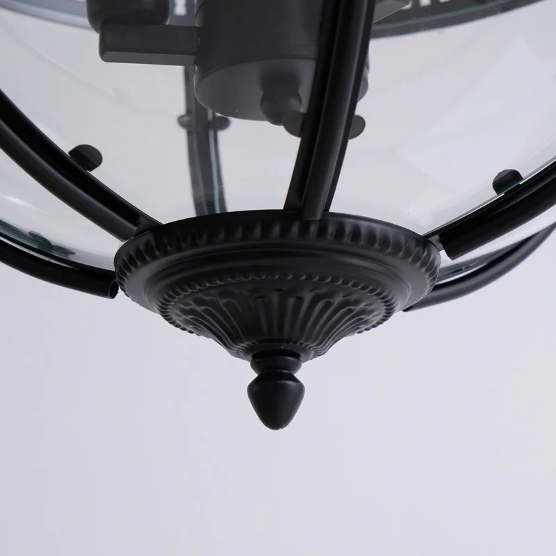 Barok Hanglamp met Glazen Kappen en Gouden Afwerking – Luxe Design Kroonluchter 3-Lichts | Sansoti