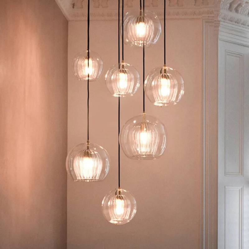 Hanglamp Glas Rond Transparant Amber G4 LED Modern 1-Lichts | Sansoti
