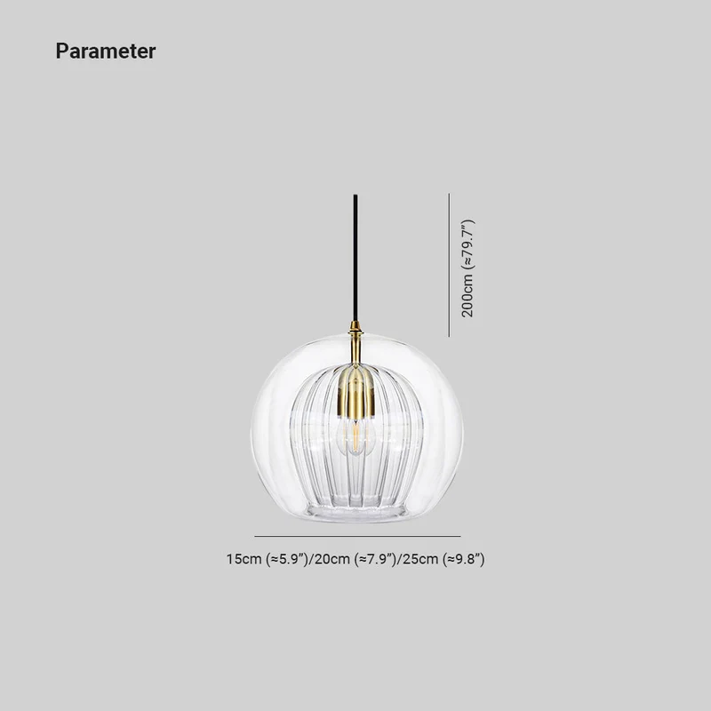 Hanglamp Glas Rond Transparant Amber G4 LED Modern 1-Lichts | Sansoti
