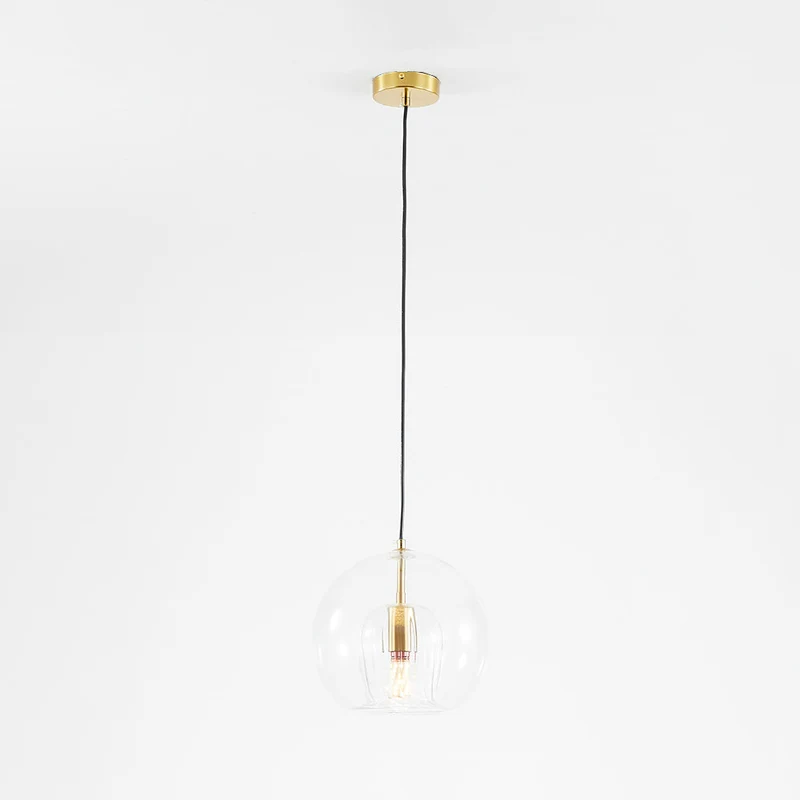 Hanglamp Glas Rond Transparant Amber G4 LED Modern 1-Lichts | Sansoti