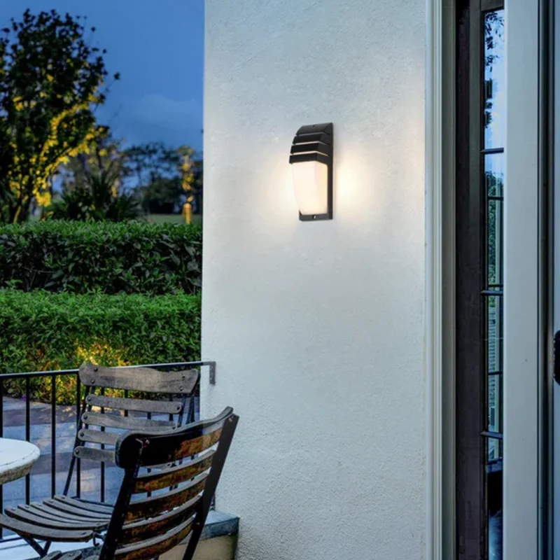 Buitenlamp Met Bewegingssensor LED IP65 Zwart Aluminium Wandlamp | Sansoti