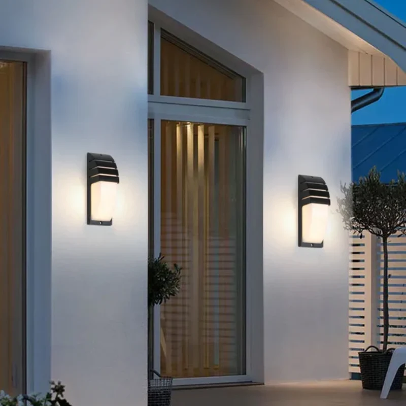 Buitenlamp Met Bewegingssensor LED IP65 Zwart Aluminium Wandlamp | Sansoti