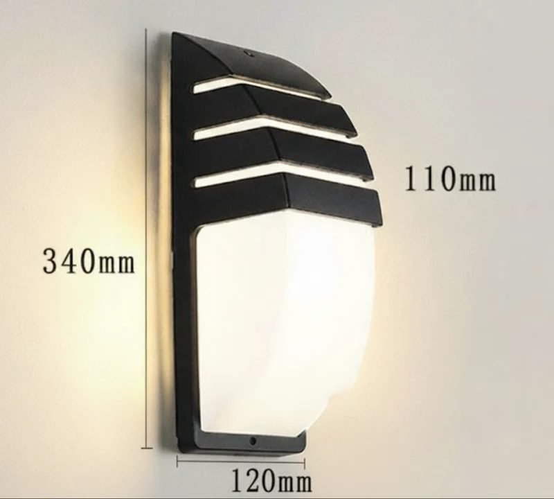 Buitenlamp Met Bewegingssensor LED IP65 Zwart Aluminium Wandlamp | Sansoti