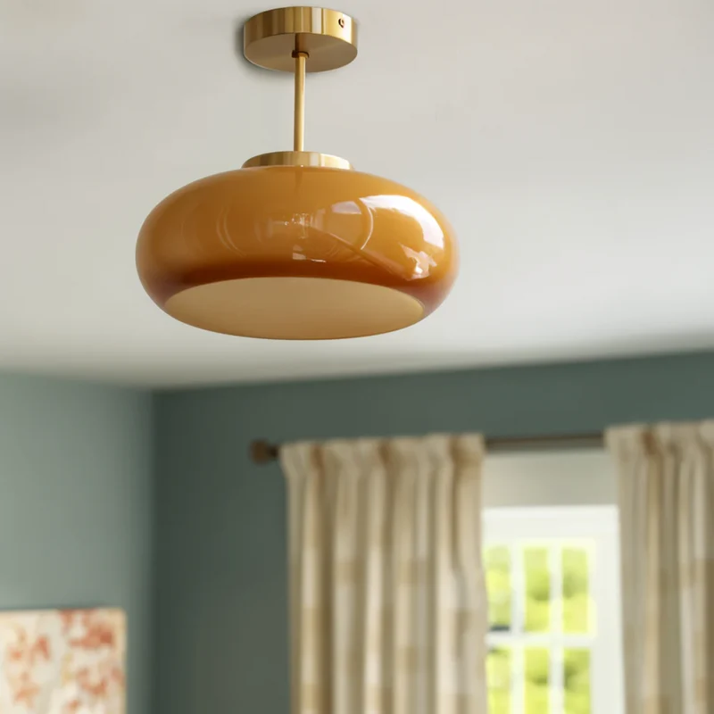 Plafondlamp Glas Vintage Rond 28cm LED 12W Modern Minimalistisch | Sansoti