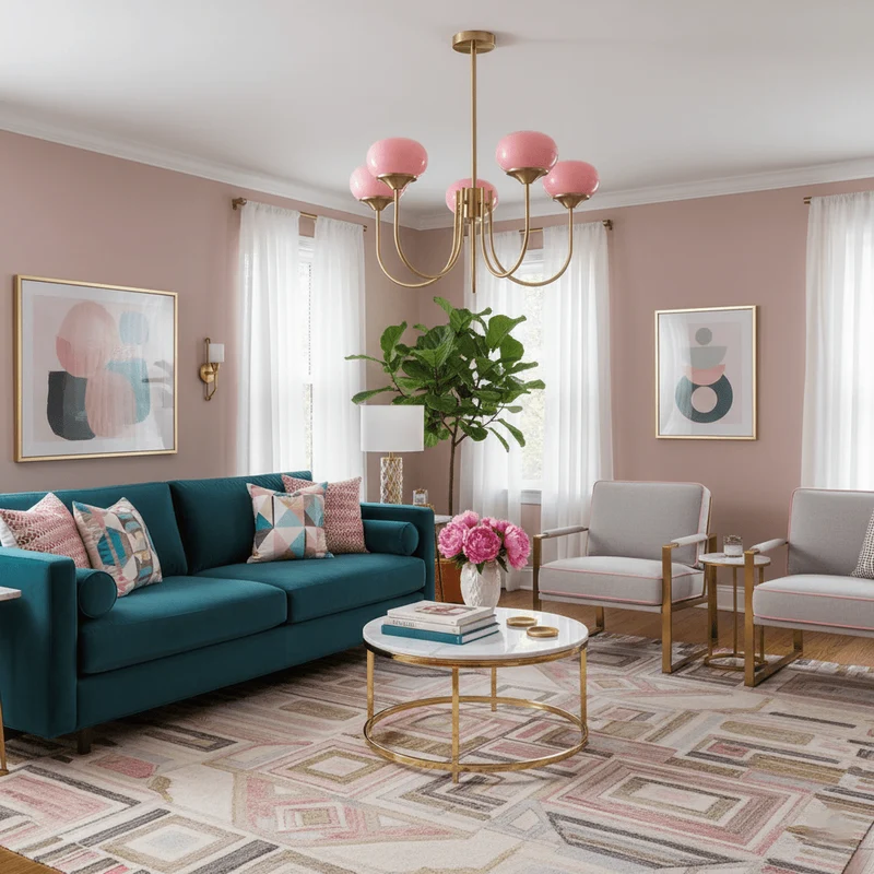 Glazen Kroonluchter Met Roze Witte Of Creme Bollen En Gouden Of Chromen Frame Moderne Design Kroonluchter Met 3 Of 5 Lichtpunten Voor Woonkamer En Eetkamer | Sansoti