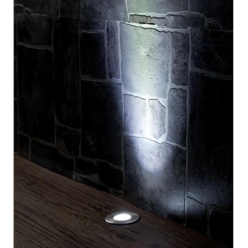 LED Einbaulampe CURTIS IP44 Nickel-Matt asymmetrisch