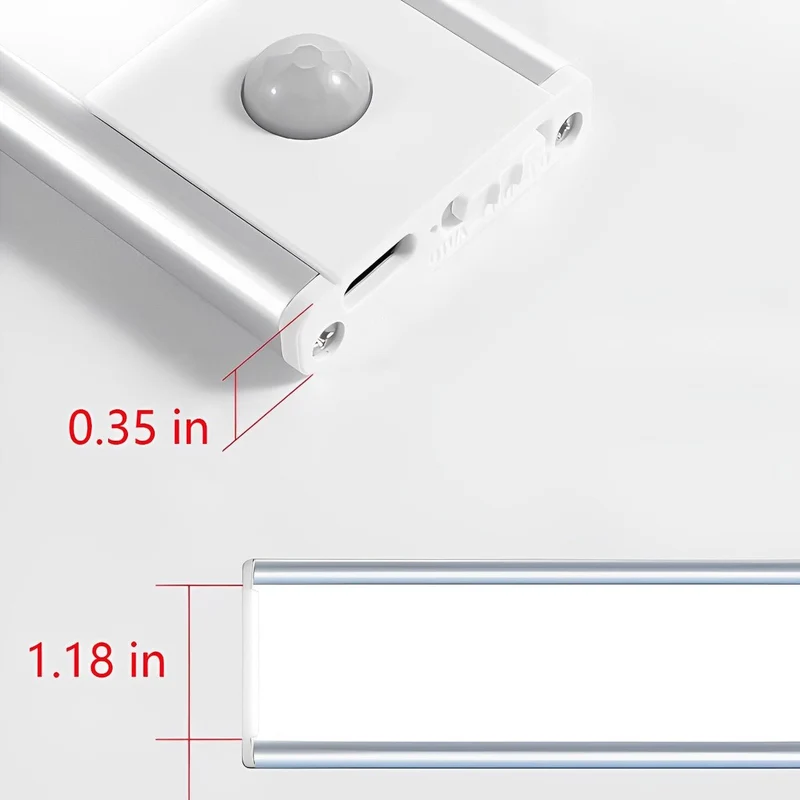 Kastverlichting LED Bewegingssensor Aluminium Zwart USB Oplaadbaar Onderkastlamp Keuken Kledingkast Nachtlamp Draadloos | Sansoti
