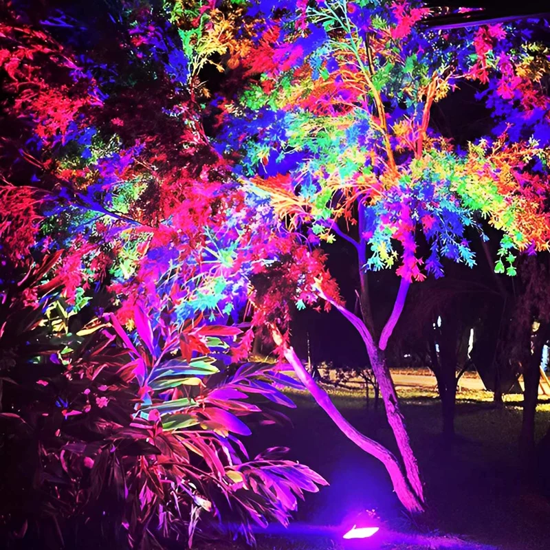 LED Schijnwerper RGB Aluminium Grijs IP65 Tuin Gevel Boom Accentverlichting Buitenspot Kleurverlichting Villa | Sansoti