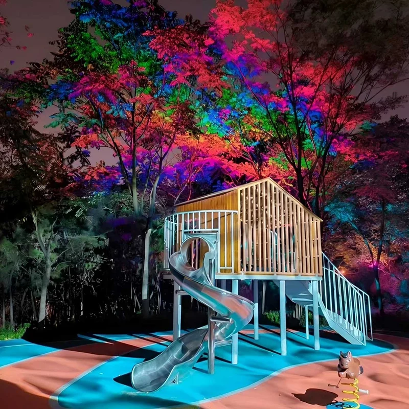 LED Schijnwerper RGB Aluminium Grijs IP65 Tuin Gevel Boom Accentverlichting Buitenspot Kleurverlichting Villa | Sansoti