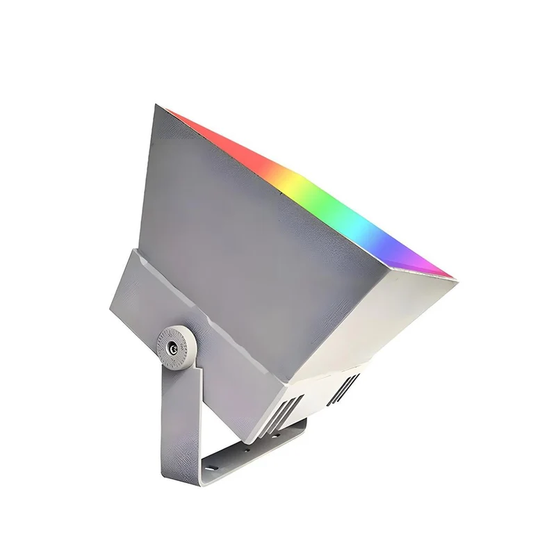 LED Schijnwerper RGB Aluminium Grijs IP65 Tuin Gevel Boom Accentverlichting Buitenspot Kleurverlichting Villa | Sansoti
