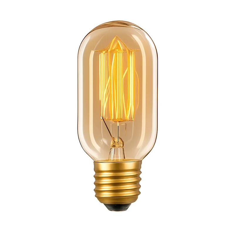 Edison Lamp E27 40W Glas Vintage Filamentlamp Retro Sfeerlamp Warm Wit Buislamp T45 Industrieel Loft Woonkamer Eetkamer Slaapkamer | Sansoti