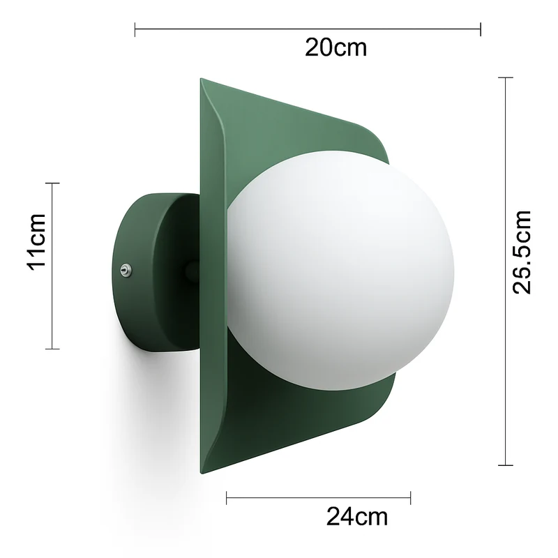 Wandlamp Zeshoek LED E27 Roze Groen Grijs Geel 24cm Slaapkamer Woonkamer Bol Wandlicht Hexagon Geometrisch Kinderkamer Hal | Sansoti