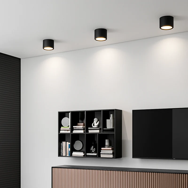 Opbouw Downlight LED Rond Metaal Wit Zwart Grijs Hal Slaapkamer Plafonnière Opbouwspot Scandinavisch Keuken Badkamer Kantoor | Sansoti