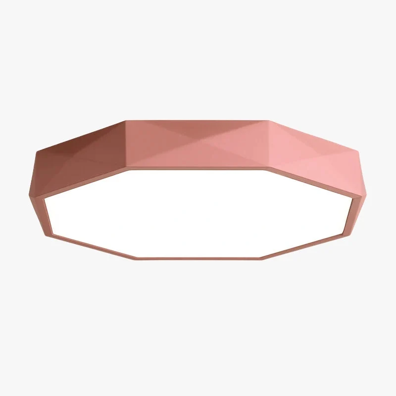 Plafondlamp LED Geometrisch Acryl Roze 30-60cm Slaapkamer Kinderkamer Plafonnière Achthoek Macaron Wit Zwart Groen Geel Woonkamer | Sansoti