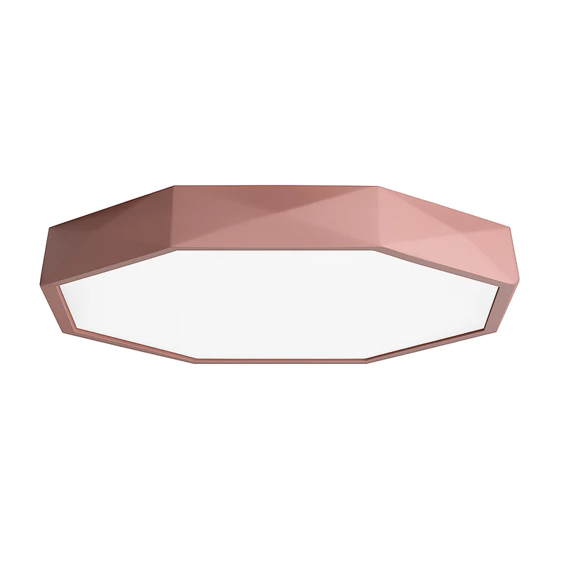 Plafondlamp LED Geometrisch Acryl Roze 30-60cm Slaapkamer Kinderkamer Plafonnière Achthoek Macaron Wit Zwart Groen Geel Woonkamer | Sansoti