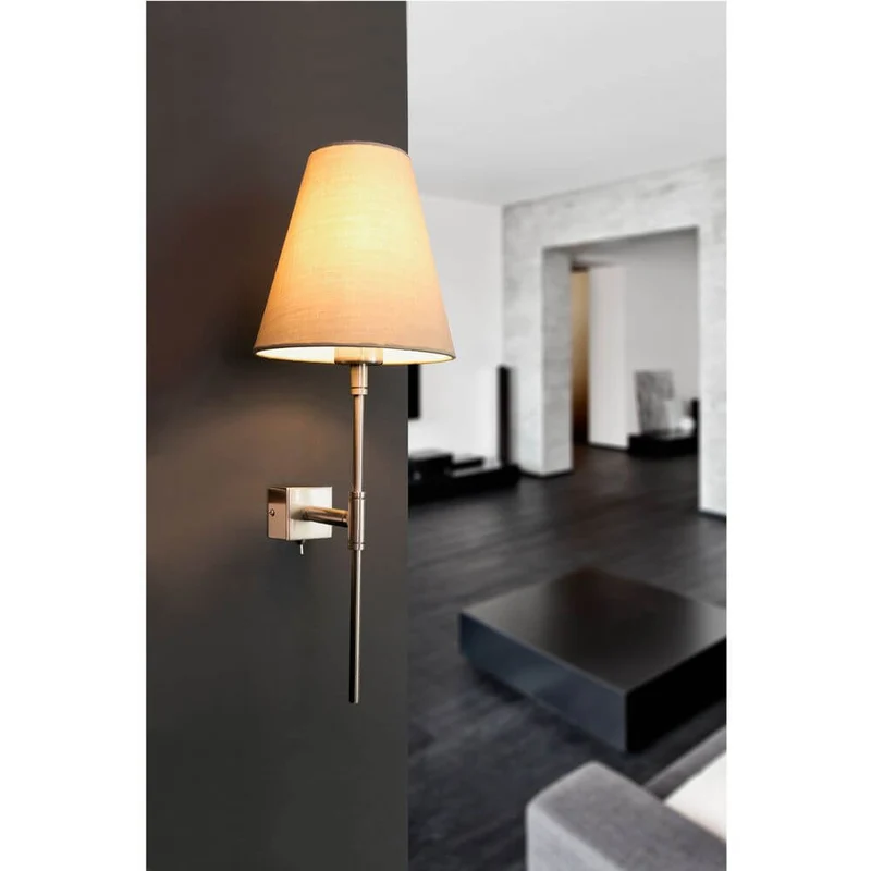 Wandleuchte SABANA Nickel-Matt, Beige