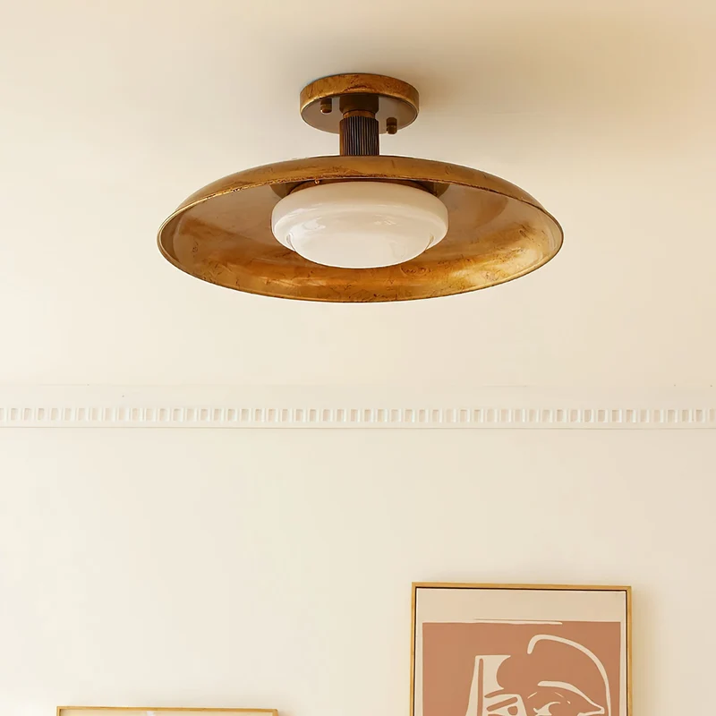 Design Plafondlamp van Glas en Metaal met Geïntegreerde LED – Moderne Ronde Plafondverlichting in Goud, Wit of Nikkel 50 cm | Sansoti