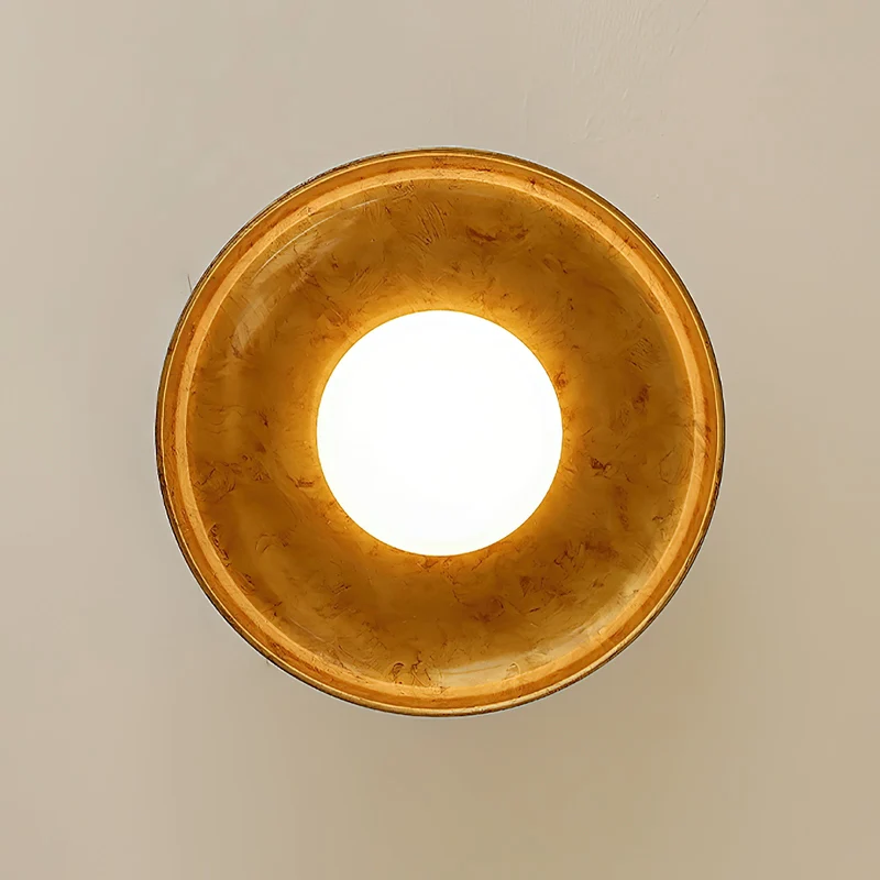 Design Plafondlamp van Glas en Metaal met Geïntegreerde LED – Moderne Ronde Plafondverlichting in Goud, Wit of Nikkel 50 cm | Sansoti