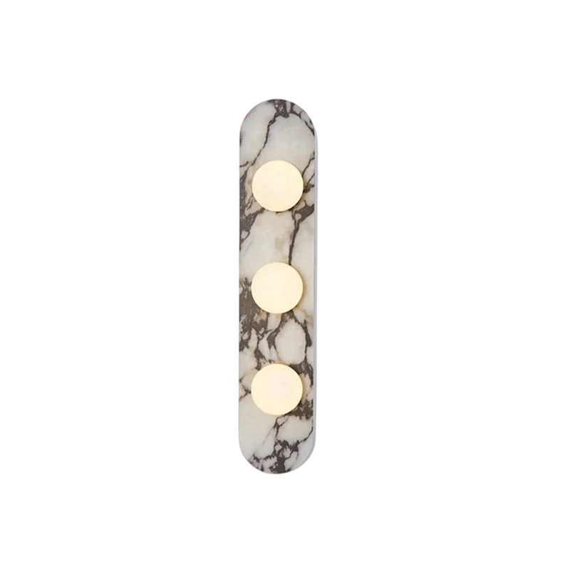 Design Wandlamp van Bulgari Marmer met Opaalglazen Bol – Italiaanse Mid-Century Wandverlichting voor Woonkamer, Hal en Slaapkamer | Sansoti