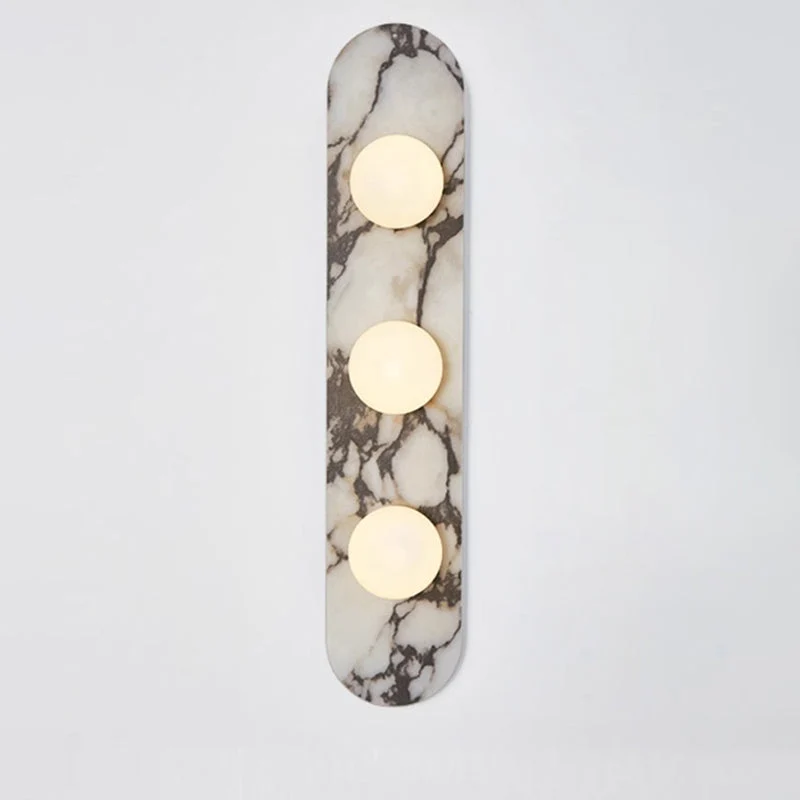 Design Wandlamp van Bulgari Marmer met Opaalglazen Bol – Italiaanse Mid-Century Wandverlichting voor Woonkamer, Hal en Slaapkamer | Sansoti