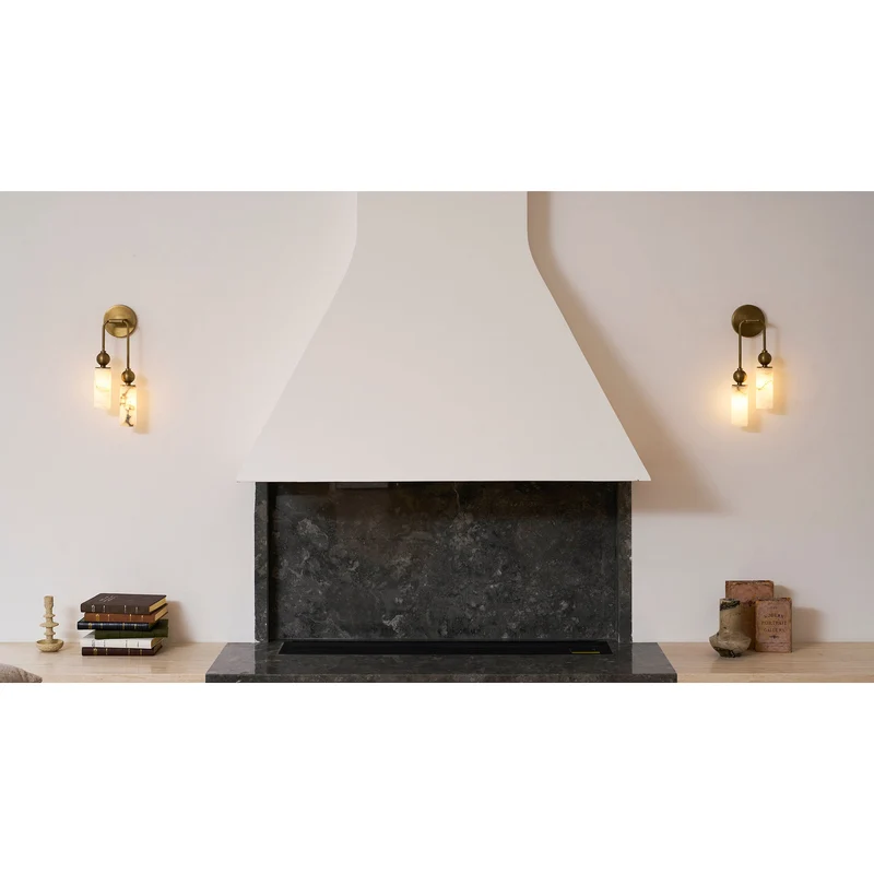 Vintage Wandlamp met Vogel in Messing en Alabaster – Design Wandlamp voor Slaapkamer, Hal en Woonkamer met E14 Fitting | Sansoti