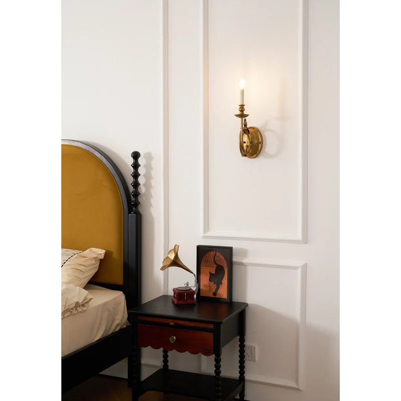 Vintage Wandlamp met Vogel op Tak in Antiek Messing – Klassieke Design Sconce met E14 Fitting voor Slaapkamer, Hal en Woonkamer | Sansoti