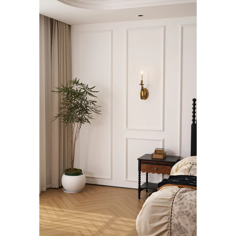Vintage Wandlamp met Vogel op Tak in Antiek Messing – Klassieke Design Sconce met E14 Fitting voor Slaapkamer, Hal en Woonkamer | Sansoti
