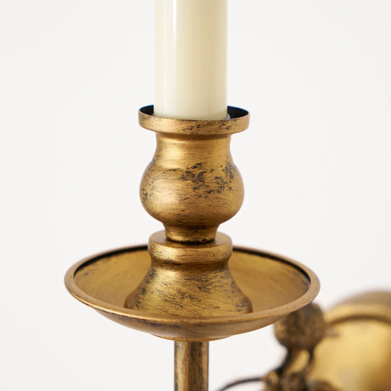 Vintage Wandlamp met Vogel op Tak in Antiek Messing – Klassieke Design Sconce met E14 Fitting voor Slaapkamer, Hal en Woonkamer | Sansoti