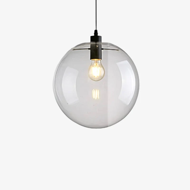 Moderne Glazen Bol Hanglamp Transparant Met Zwarte Of Rose Gold Fitting Minimalistische Design Plafondlamp Voor Woonkamer Eettafel Keuken | Sansoti
