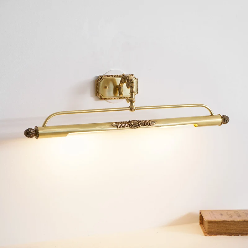 Messing Schilderij Wandlamp met Geïntegreerde Verlichting – Luxe Galerijverlichting in Antiek Messing | Sansoti