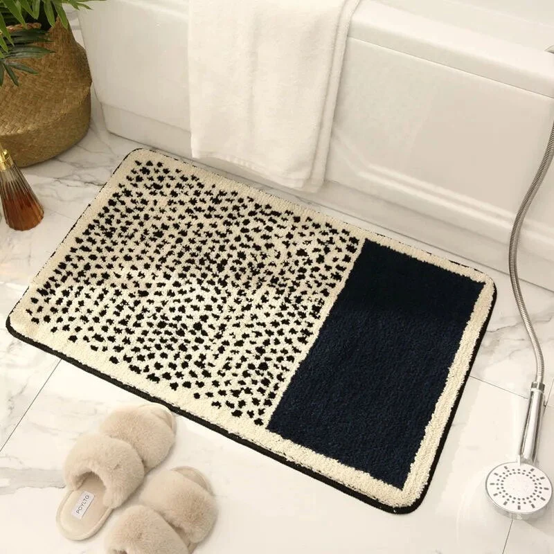 Luxe antislip badmat met abstract design voor moderne badkamers | Sansoti