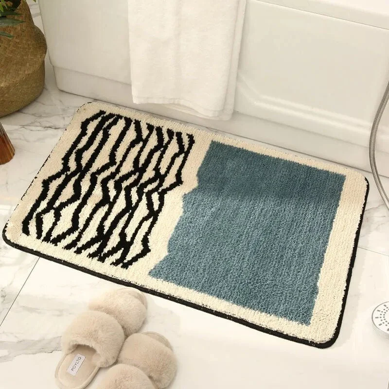 Luxe antislip badmat met abstract design voor moderne badkamers | Sansoti