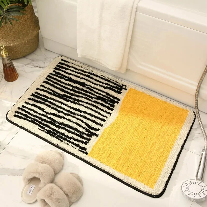 Luxe antislip badmat met abstract design voor moderne badkamers | Sansoti