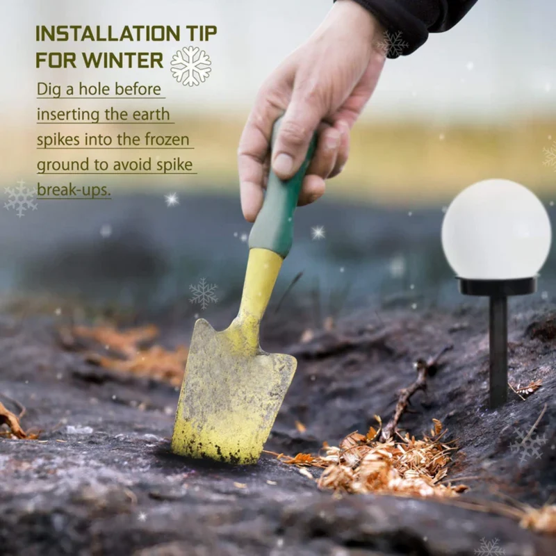 Waterdichte solar tuinlampen set van 3 met bolvormig design voor tuinpad, gazon en terras | Sansoti