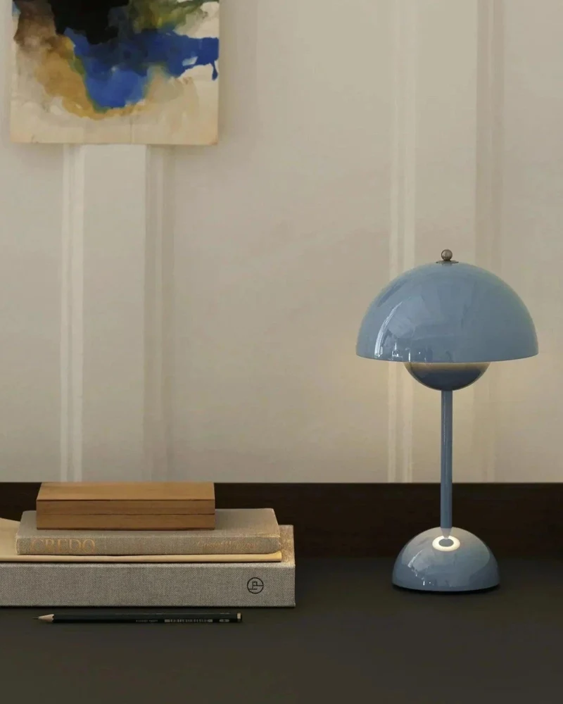 Tafellamp LED Metaal 28cm Grijs Dimbaar Bureau Nachtkast Scandinavisch Design Lamp Modern Minimalistisch | Sansoti
