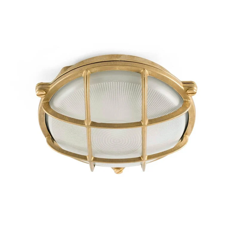 Außenwandleuchte Deckenlampe NORAY IP65 Messing maritim